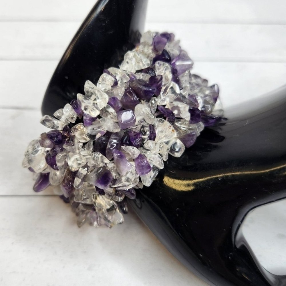 Amethyst Quartz Stretch Bracelet